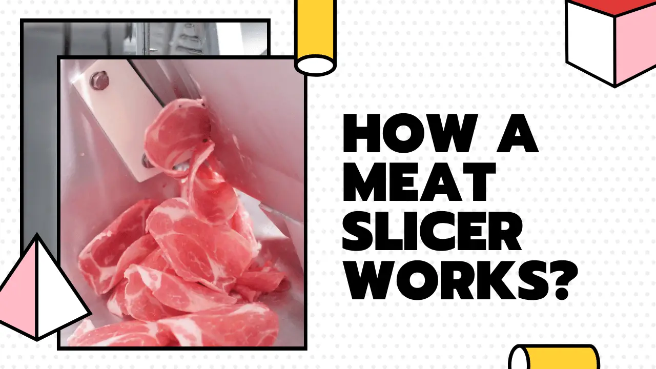 Meat slicer working