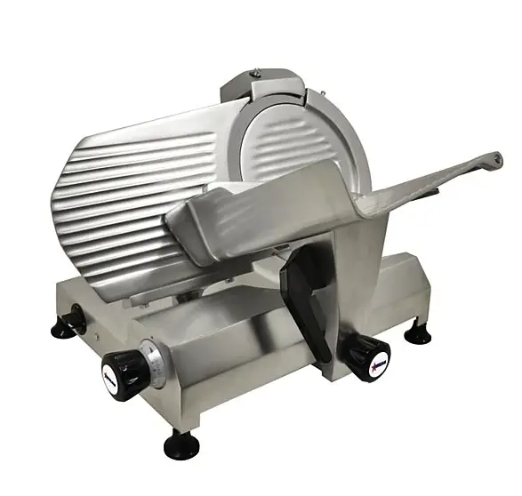 Belt-driven meat slicer