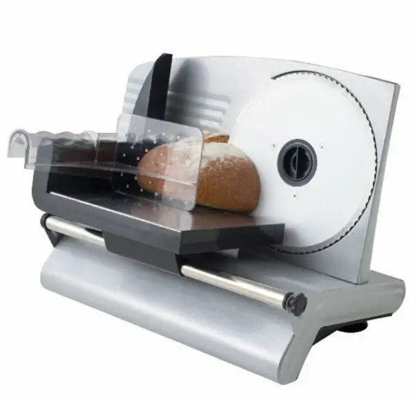 Bread slice with meat slicer