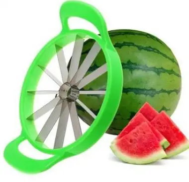 Using a watermelon slicer