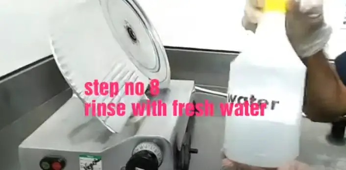 Step 9 to clean slicer