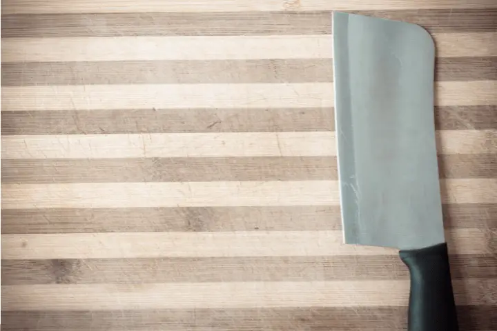 Using a Cleaver to Slice Meat Without Thawing