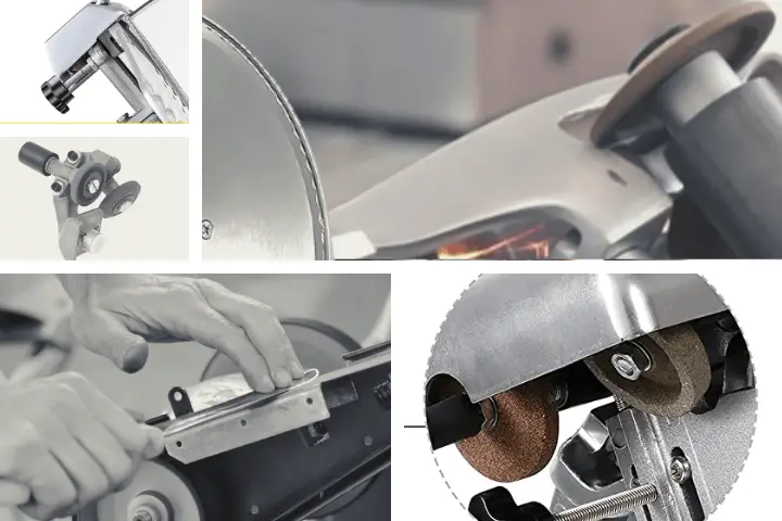 Sharpening the Blades With a Machine-built-in Sharpener