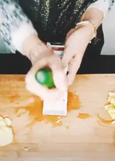 Step 4 to slicing Cucumber