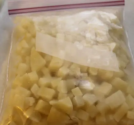 Freeze peeled potatoes