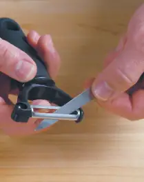 sharpen blades of the potato slicer