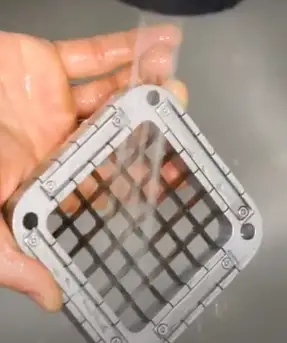 Wash the blade of Potato Slicer Clean blades of potato slicer