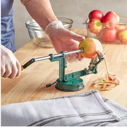 Peel the potatoes before slicing peel slicer before slicing