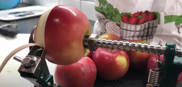 Step Two to slicing apple