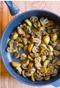 Cook mushrooms in a healthy way