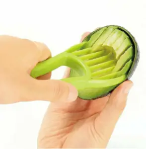 Slice Avocado With Slicer Avocadoes with a slicer