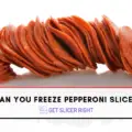 Freeze pepperoni slices