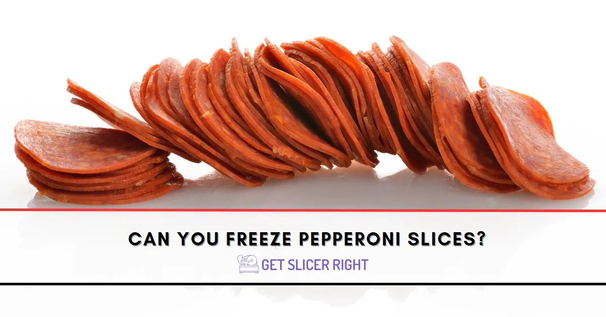 Freeze pepperoni slices