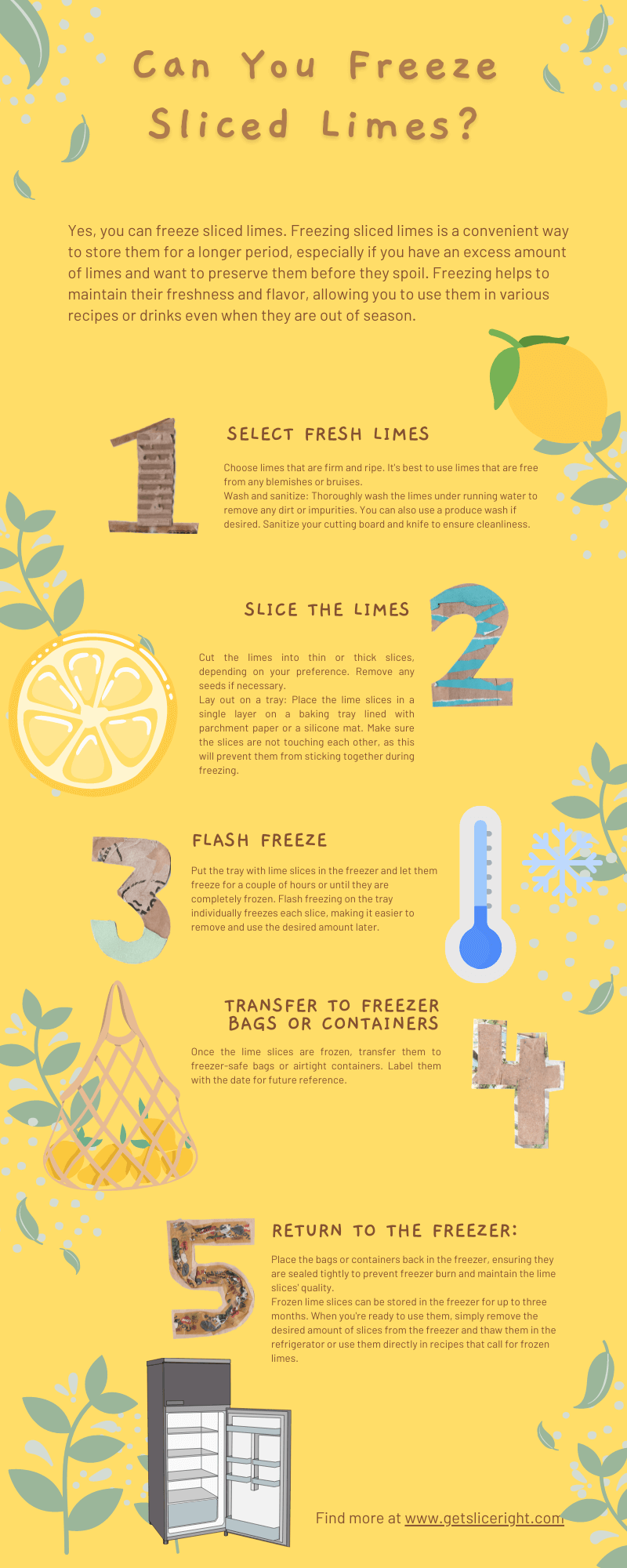 Can you freeze sliced limes - infographics