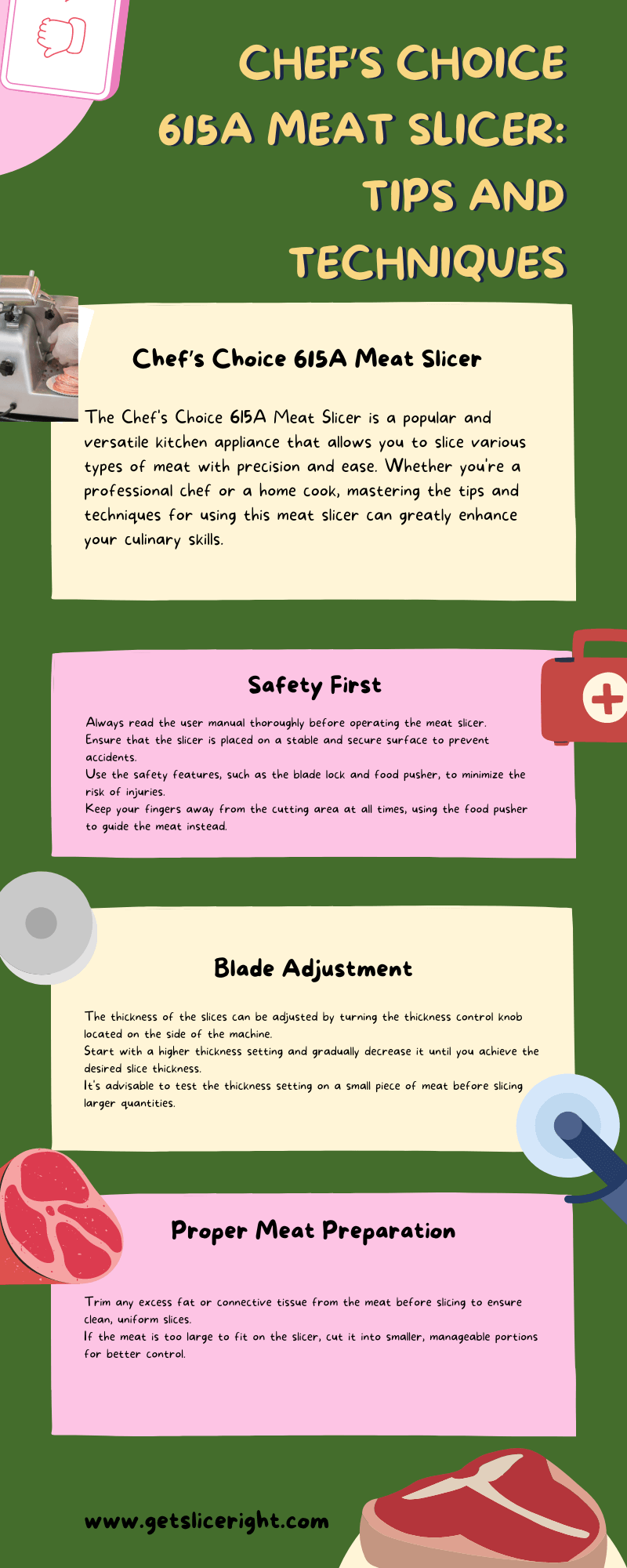 Chef’s Choice 615A Meat Slicer Tips And Techniques - Infographics