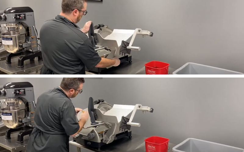 Cleaning your hobart meat slicer