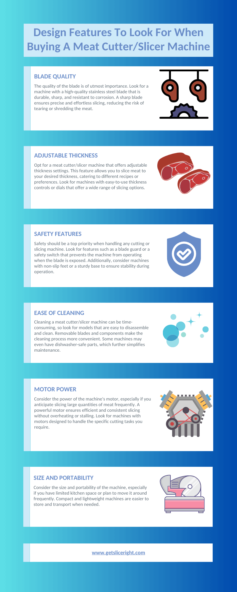 Design Features To Look For When Buying A Meat CutterSlicer Machine - Infographics