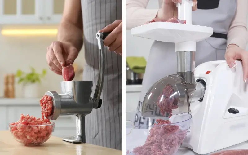 Different types of meat mincers
