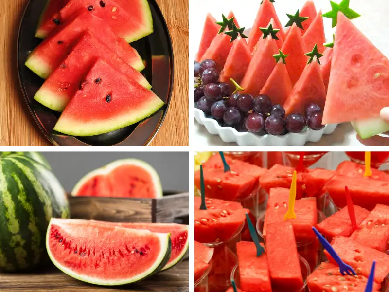 Different ways to cut and serve watermelon