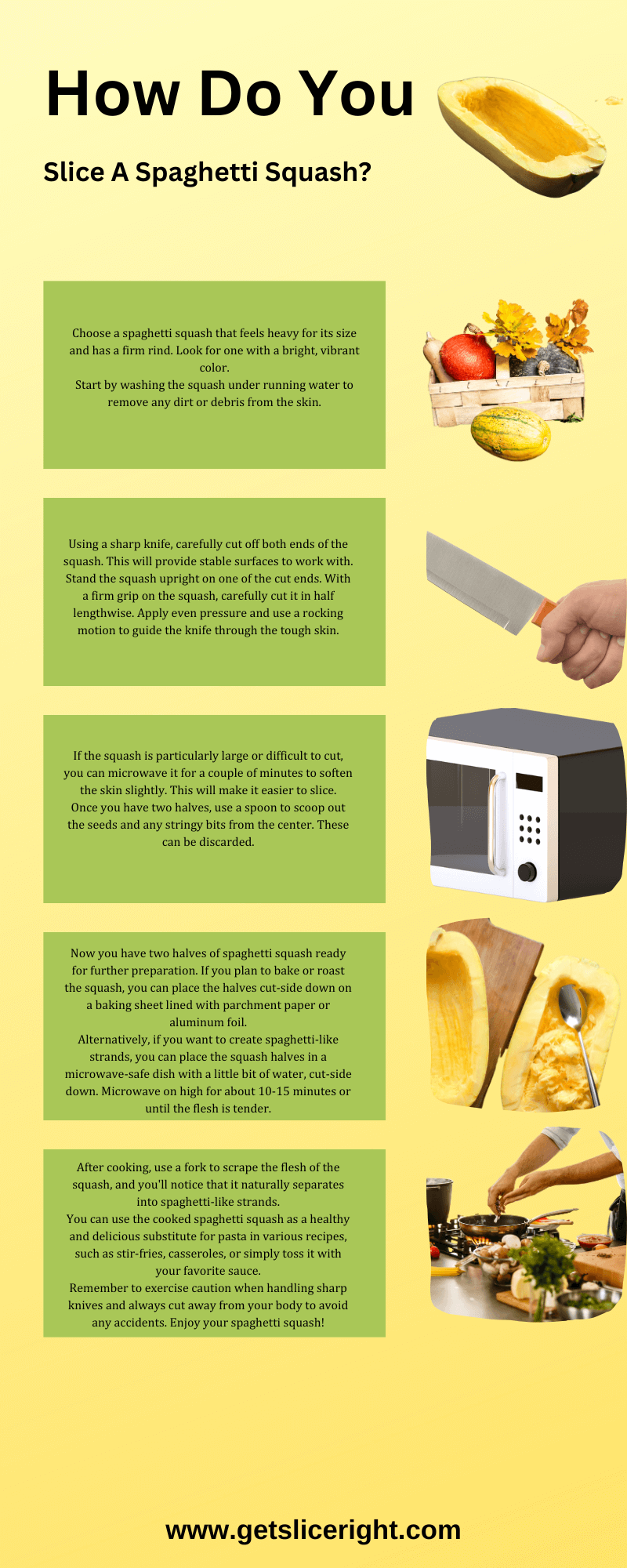 How Do You Slice A Spaghetti Squash - Infographics