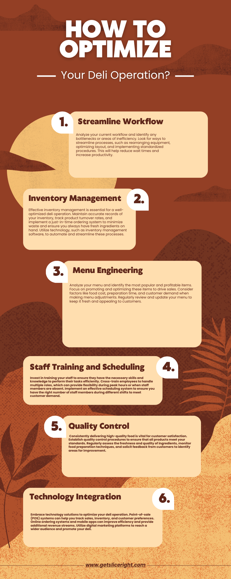 How To Optimize Your Deli Operation - Infographics