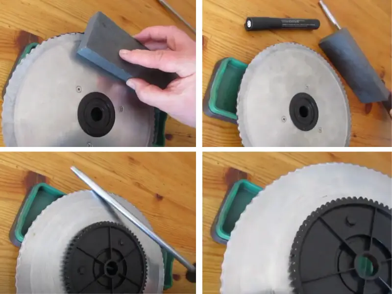 How to sharpen a meat slicer blade with built-in sharpener