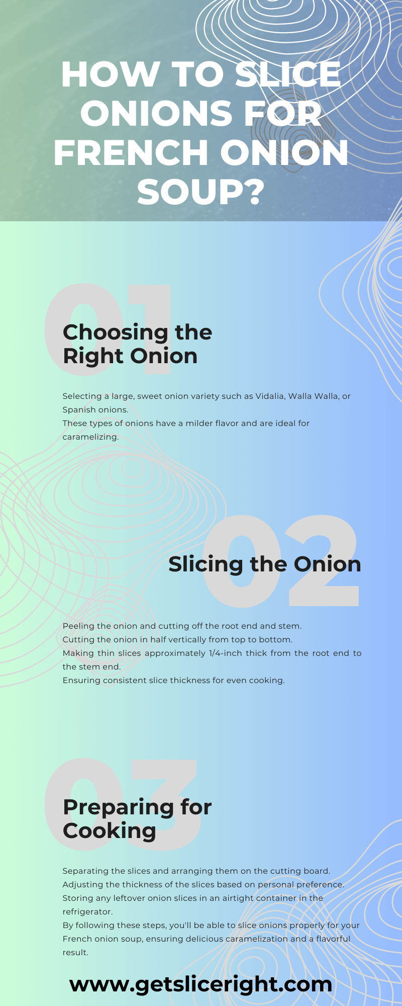 How To Slice Onions For French Onion Soup - Infographics