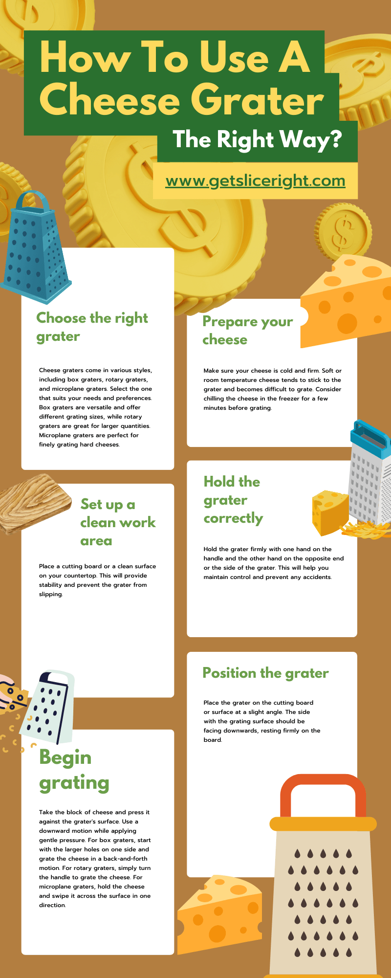 How to use a cheese grater the right way - infographics