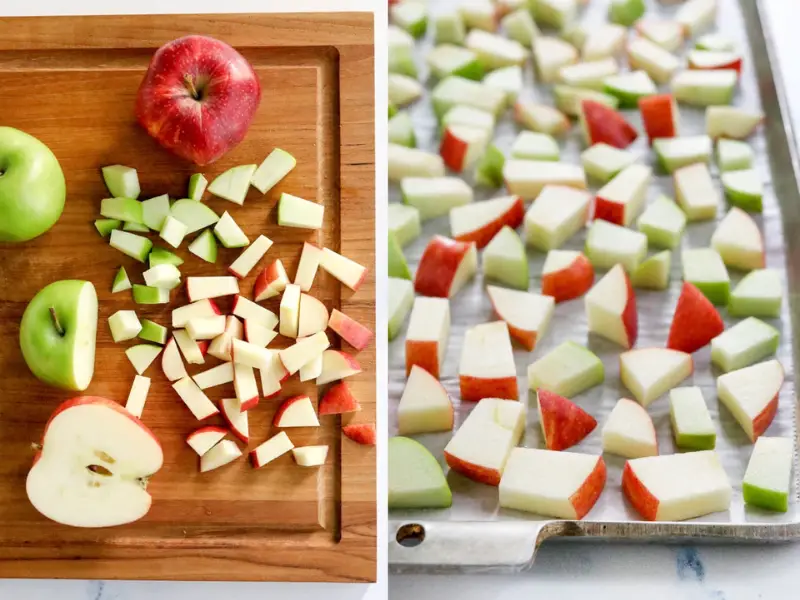 The benefits of freezing sliced apples