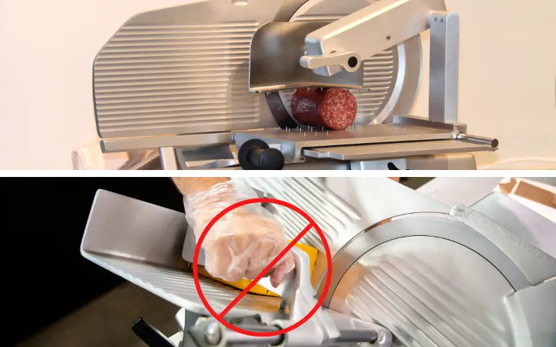 Cut meat and cheese