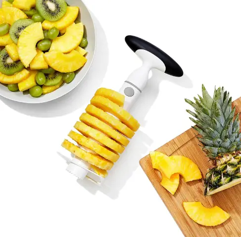 Oxo Good Grips Stainless Steel Pineapple Corer &Amp; Slicer Effortless slicing and coring with the oxo pineapple slicer