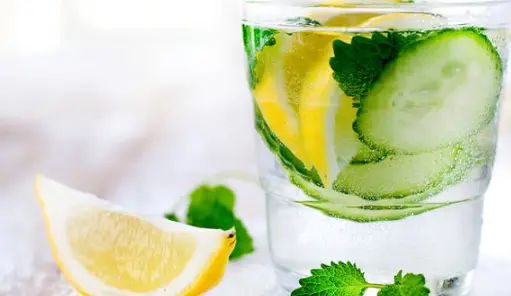 Sliced Cucumber With Lemon and Salt Lemon and Salt Solution