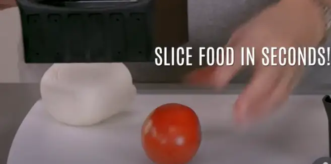 Place the Food on slicer Place the Food