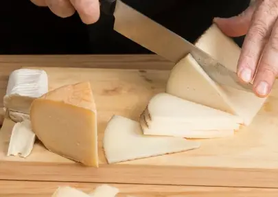 Shredding Sliced Cheese With A Knife