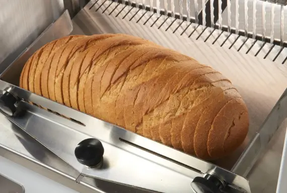 Bread slicer effortlessly slice through crusty delights