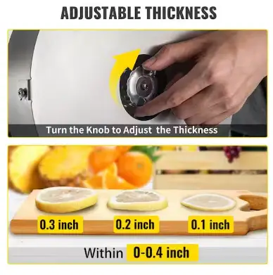 Adjust Thickness With Knob Can i adjust the thickness of the slices with a fruit slicer