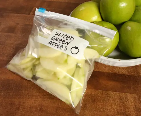 Can you freeze sliced apples for pies