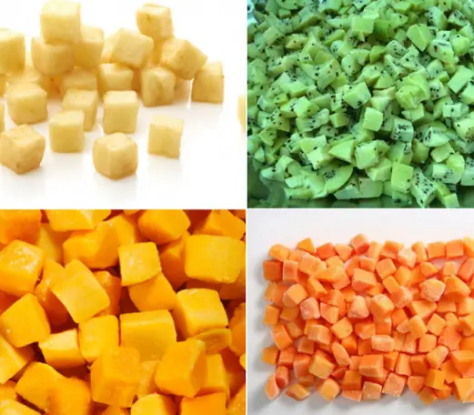 Dicing involves cutting food into small, even cubes Dicing