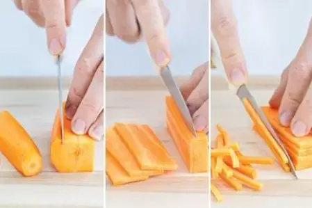How to prepare julienne carrots How To Julienne Carrots