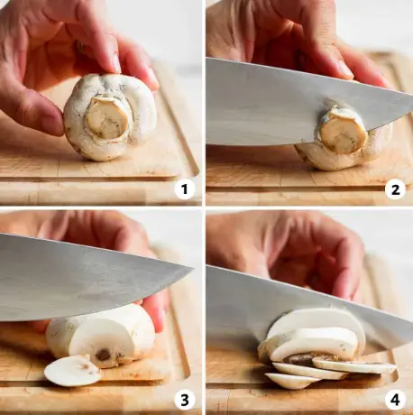 How To Cut Mushrooms How to slice mushrooms for pasta