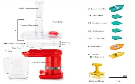 The Cook's Essentials Electric Mandoline Slicer Features Key features