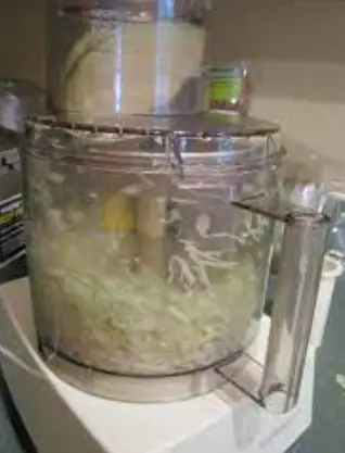 Making coleslaw