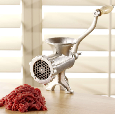 Manual meat grinders