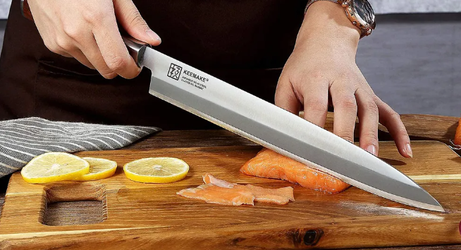 Perfect for slicing raw fish for sushi and sashimi