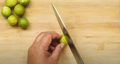 Cut Limes Slice the limes into small pieces