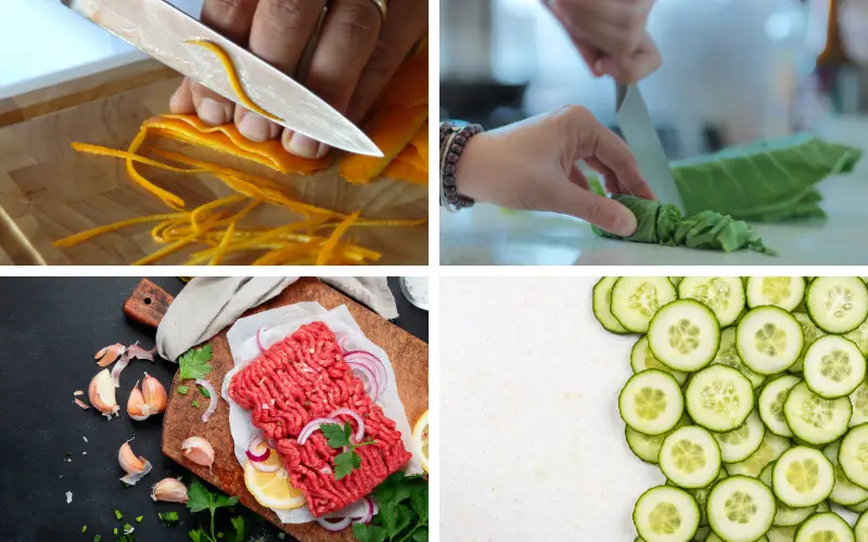 Basic Cuts Of Vegetables With Sizes Types of slices