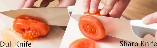 Using a dull knife