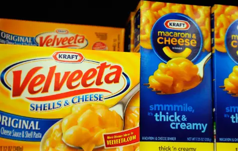 Velveeta vs. Kraft which is healthier.