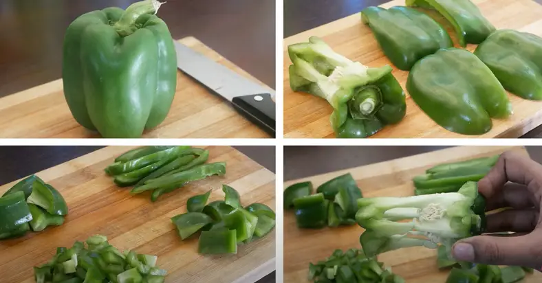 How can i remove seeds from bell peppers with minimal fuss