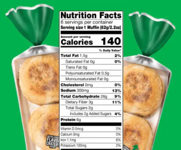 English Muffin Nutrition Facts